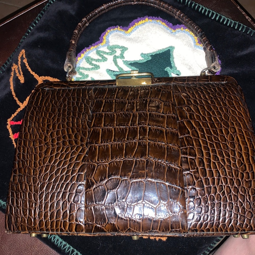 Alligator Vintage Handbag Genuine Alligator
